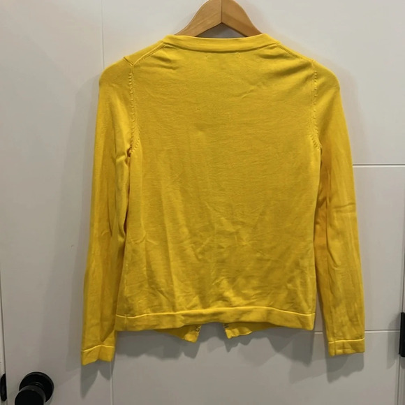 🇺🇸 Banana republic yellow beaded cardigan size small - Picture 7 of 8